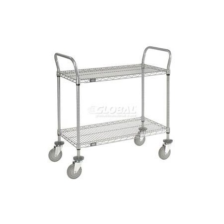 Nexel Utility Cart w/2 Shelves & Poly Casters, 1200 lb. Capacity, 36inL x 18inW x 39inH 168207